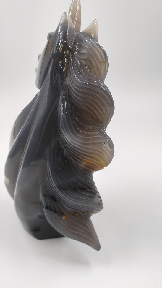 Единорог - агат с друзой аметиста