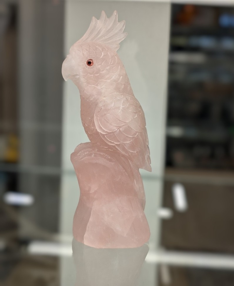 Какаду - розовый кварц