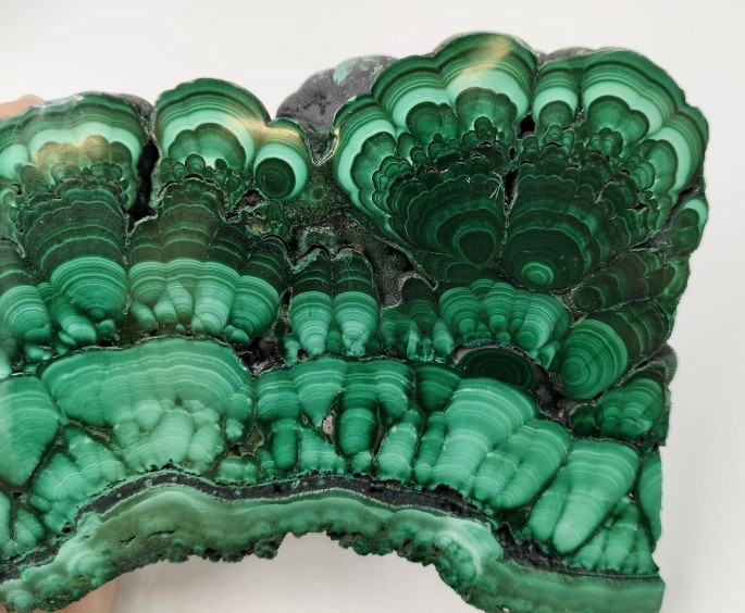 Малахит пластина полированная